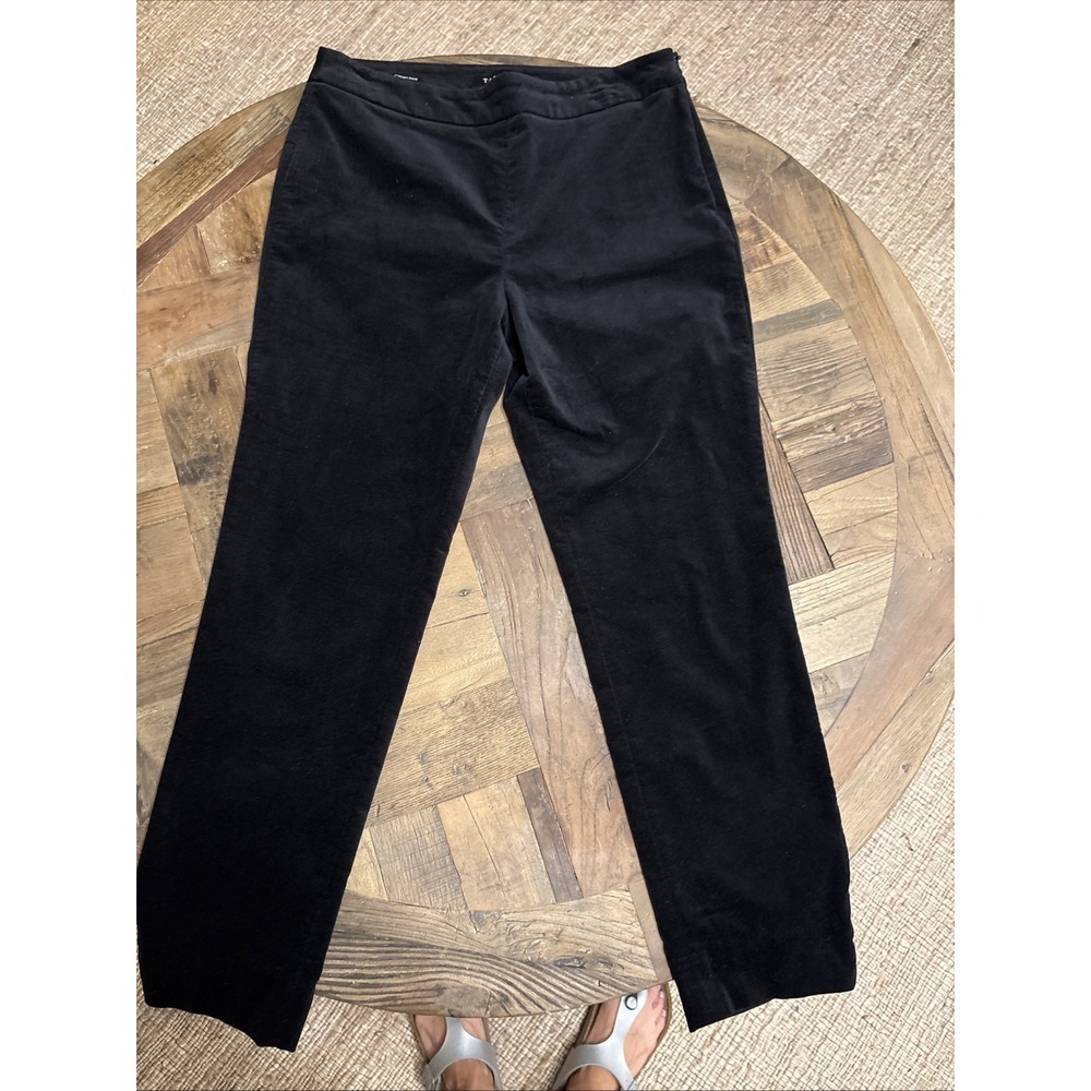 Talbots Chatham Cotton Bi-Stretch Slim Ankle Pants Sz 6P Black Velvet